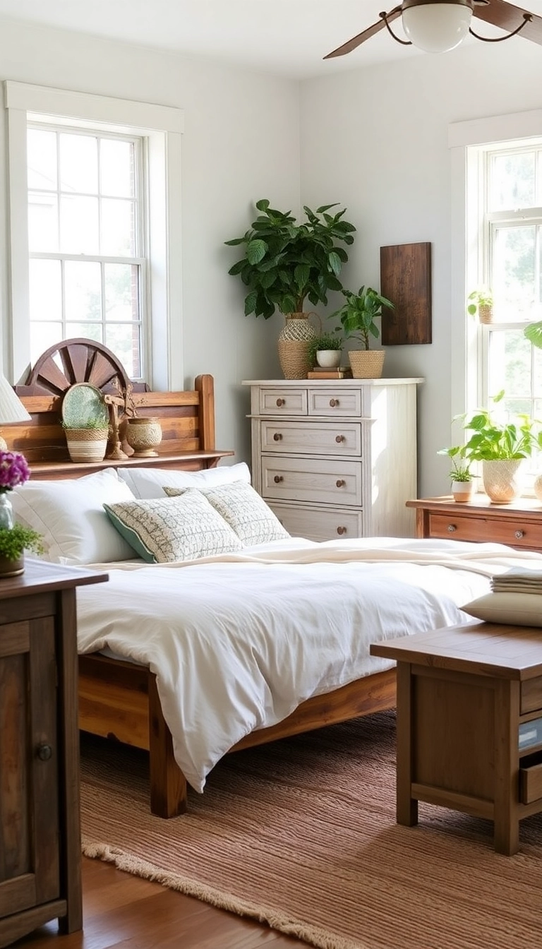 22 Country Bedroom Ideas That'll Make You Feel Right at Home (You Won't Believe #10!) - 10. Reclaimed Materials