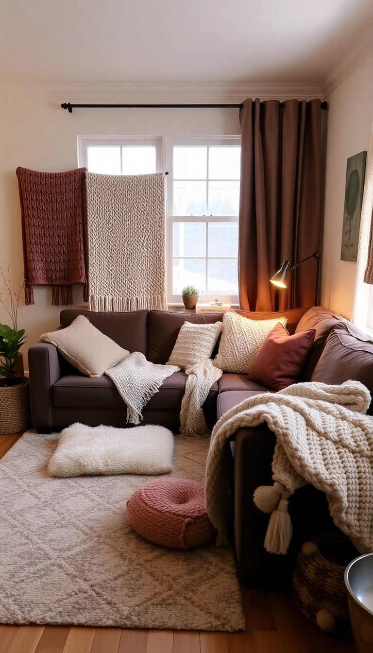 22 Small Living Room Ideas That'll Transform Your Cozy Space Into a Stylish Haven! - 5. Cozy Textures