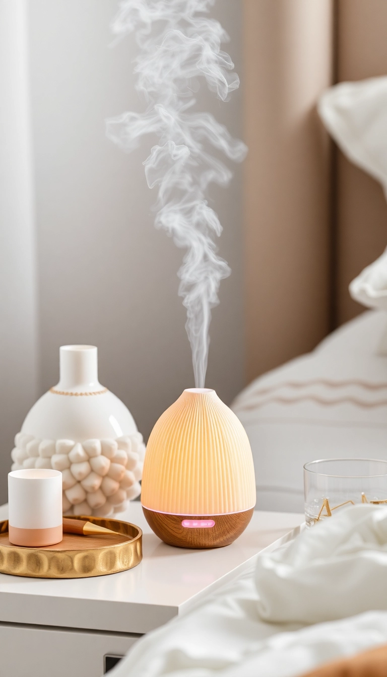 24 Winter Bedroom Ideas That Will Transform Your Space Into a Cozy Retreat (You Won't Want to Leave!) - 17. Winter Scent Diffusers