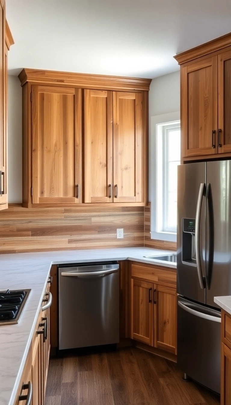 26 Rustic Farmhouse Kitchen Ideas That Will Transform Your Cooking Space! - 1. Reclaimed Wood Cabinets