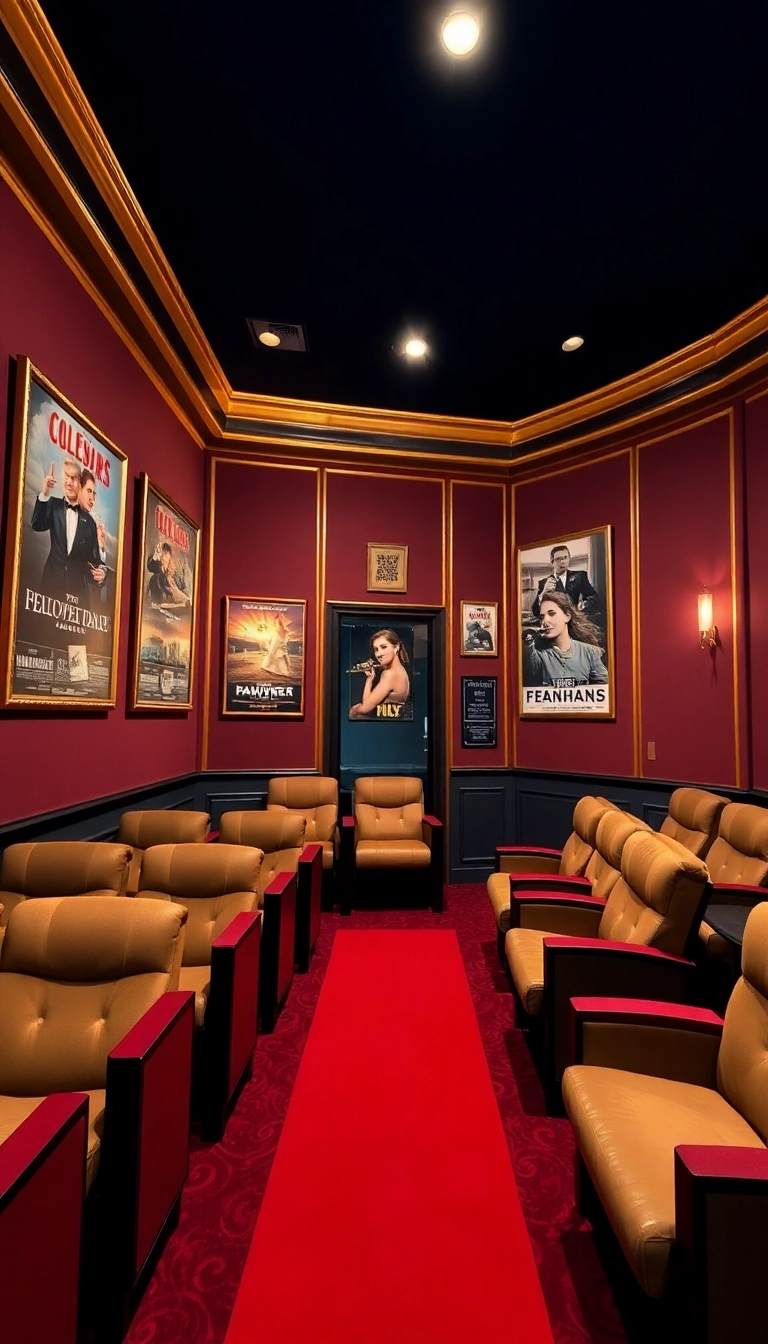 28 Cozy Small Theatre Room Ideas Your Friends Will Envy (Don't Miss #17!) - 11. Themed Decor