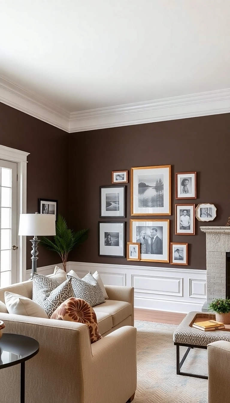 23 Stunning Swiss Coffee Wall Ideas with White Trim That Will Transform Your Space! - 9. Sophisticated Accent Wall