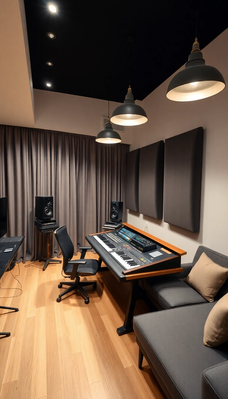 33 Music Room Ideas That'll Make You Want to Jam All Day Long! - 4. A Multi-Functional Music Studio