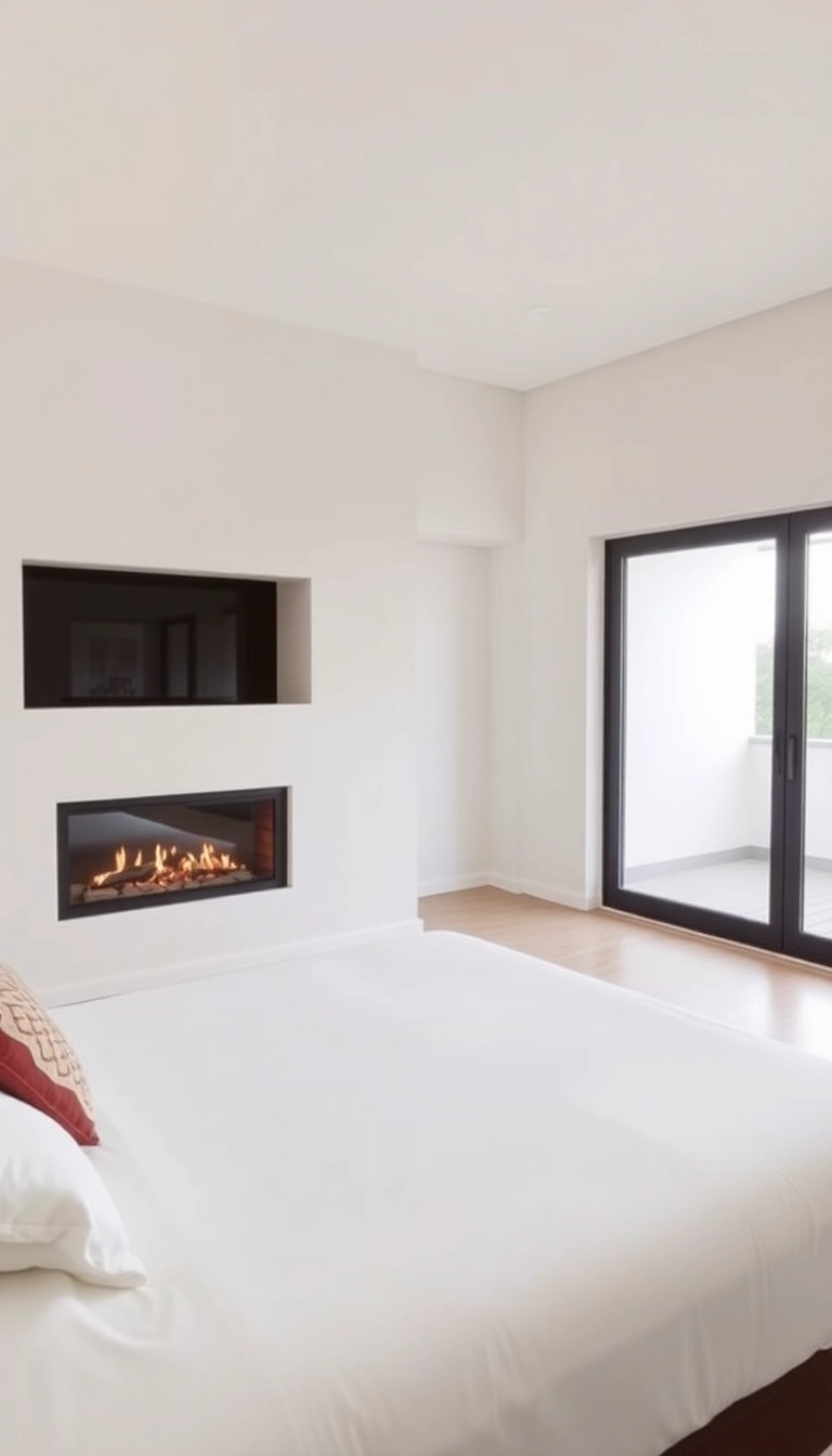 27 Fireplace in Bedroom Ideas That Will Make You Want to Snuggle In! - 1. Minimalist Elegance