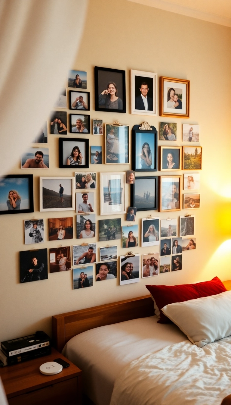 27 Bedroom Organization Ideas That'll Transform Your Space (You Won't Believe #15!) - 20. Personalized Photo Wall