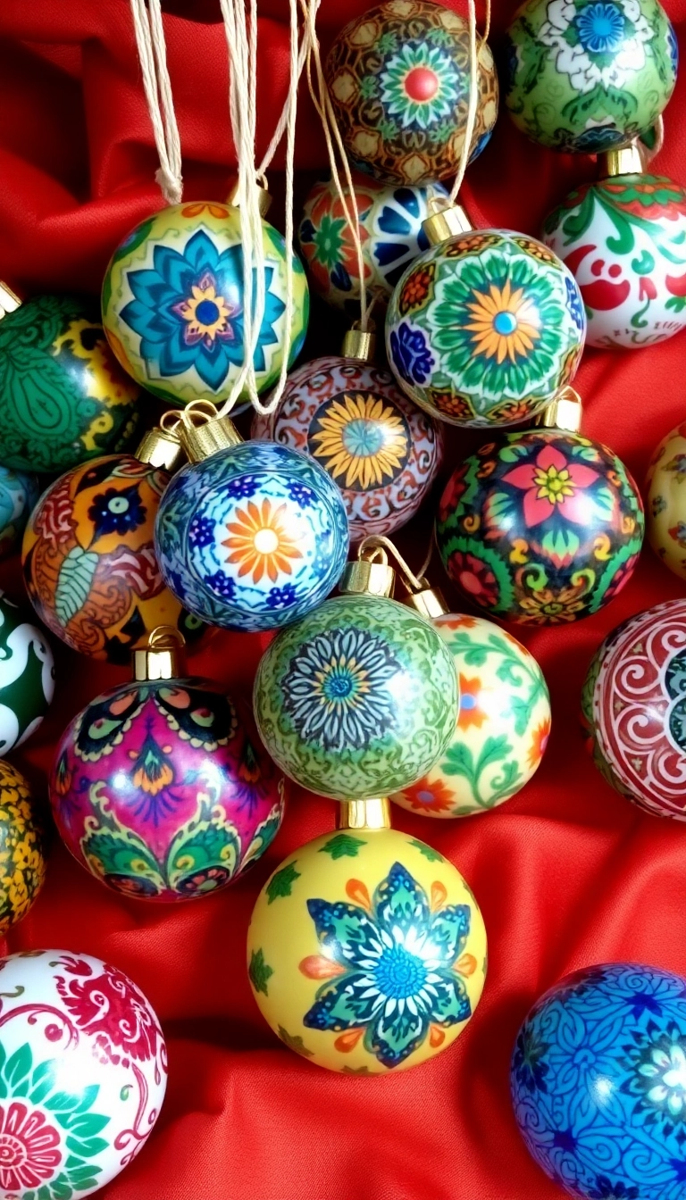 20 Hand Painted Bauble Ideas That Will Transform Your Home Decor Instantly! - 11. Cultural Motifs