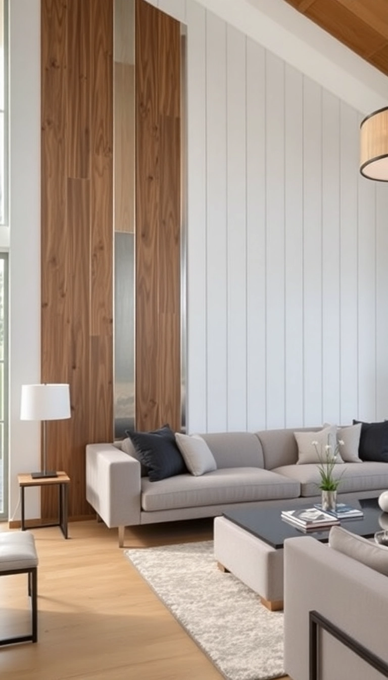 23 Board And Batten Wall Ideas That'll Transform Your Space Instantly! - 9. Mixed Materials