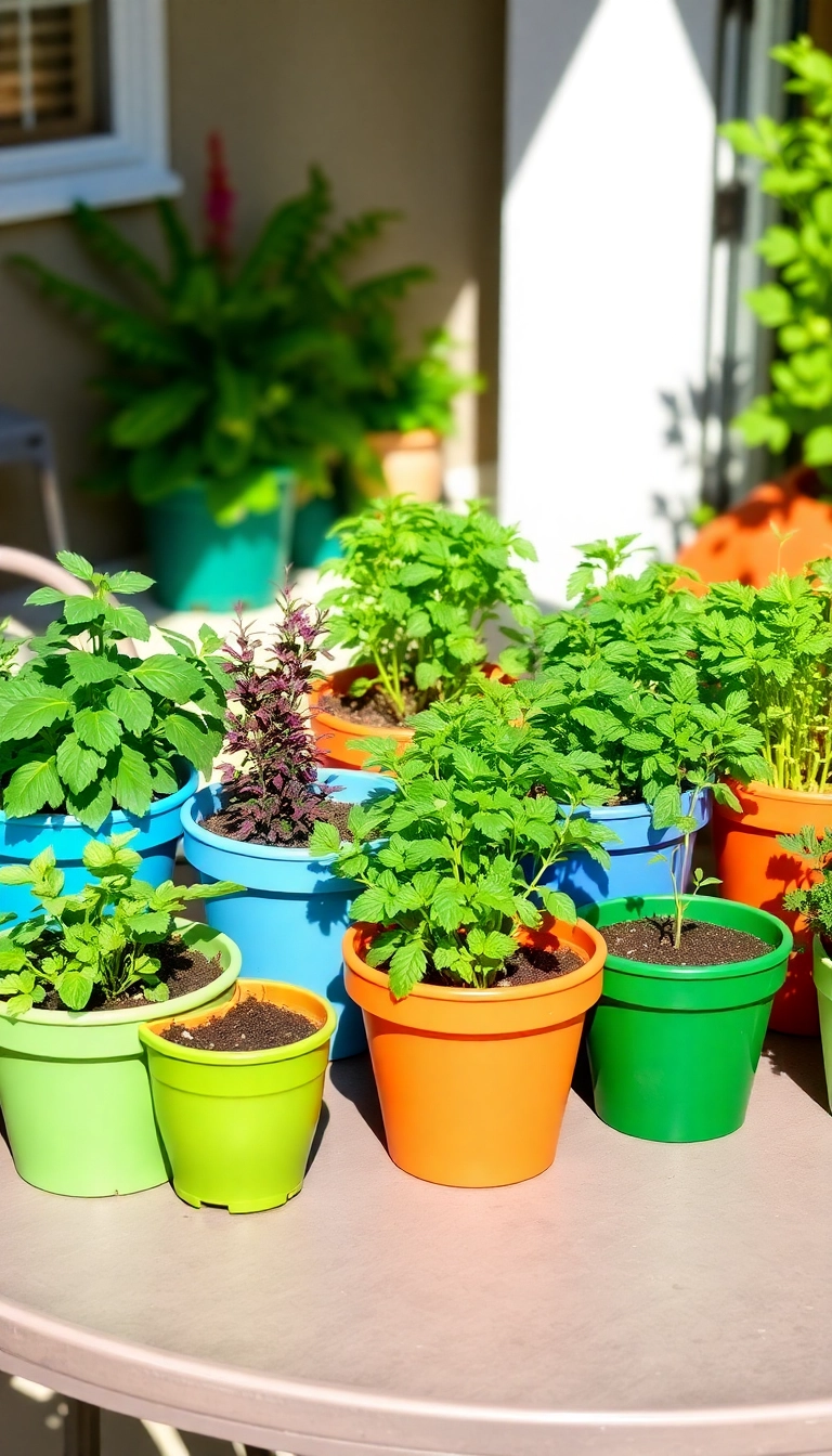 26 DIY Backyard Landscaping Makeovers That'll Transform Your Outdoor Space (You Won't Believe #15!) - 9. Herb Garden in Containers