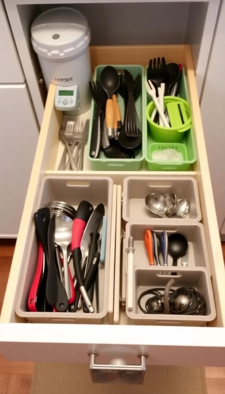 21 Dollar Store Organizing Ideas to Transform Your Home - 14. Kitchen Drawer Organizers