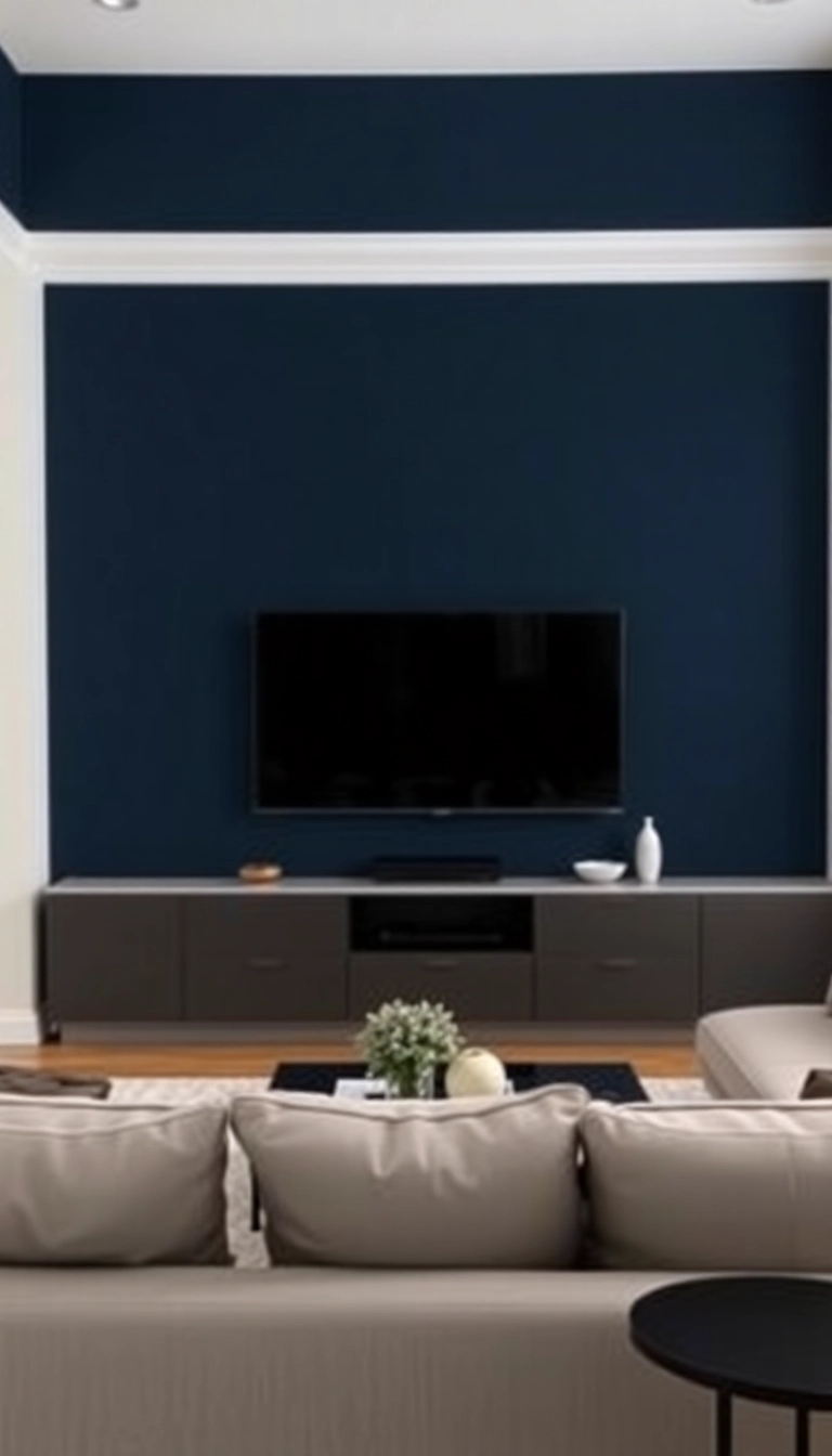 23 TV Wall Decor Ideas That'll Make Your Living Room Shine Like Never Before! - 4. Bold Paint Color