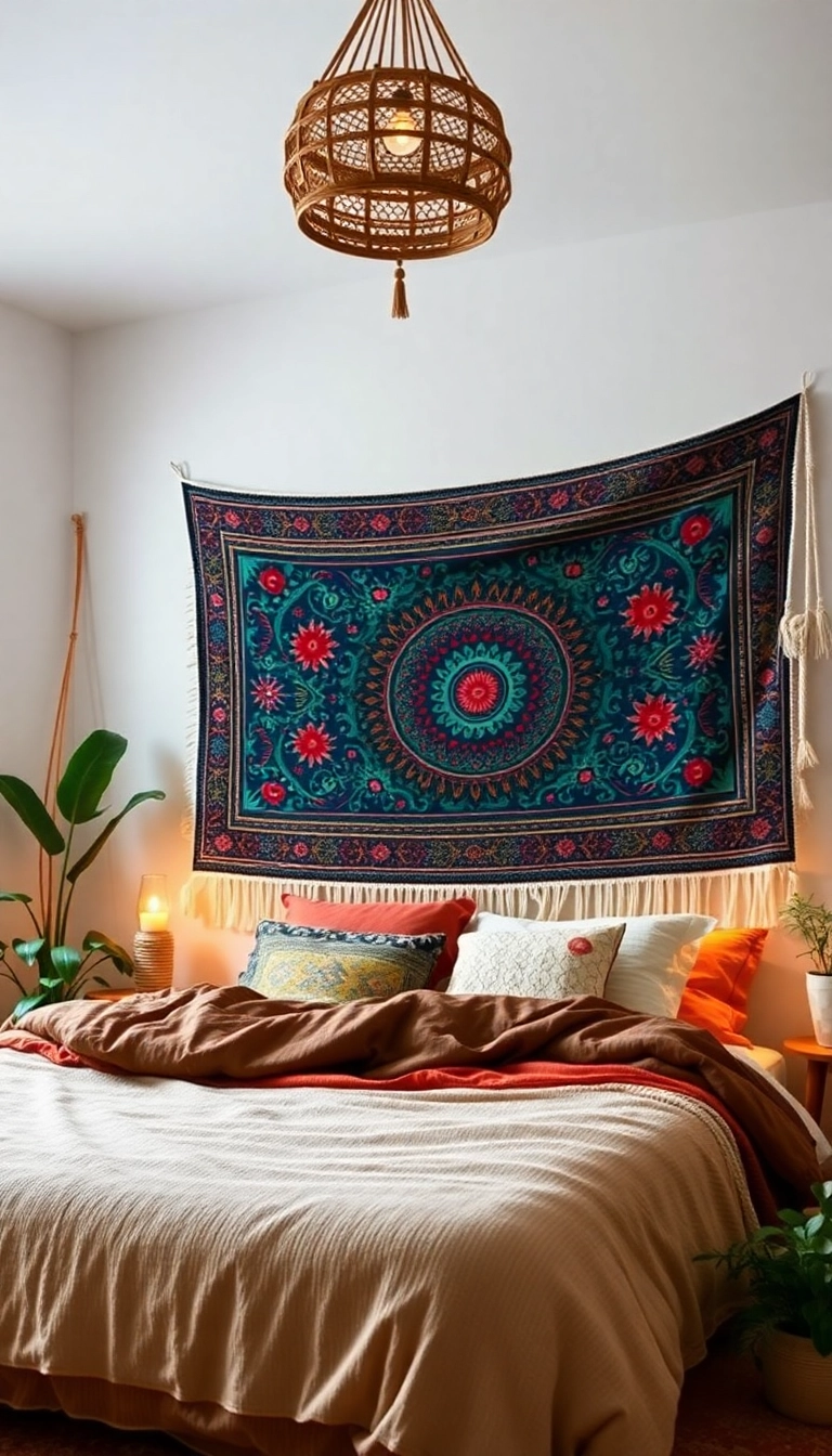 28 Stunning Wall Decor Ideas That'll Transform Your Home Instantly! - 4. Bohemian Tapestries