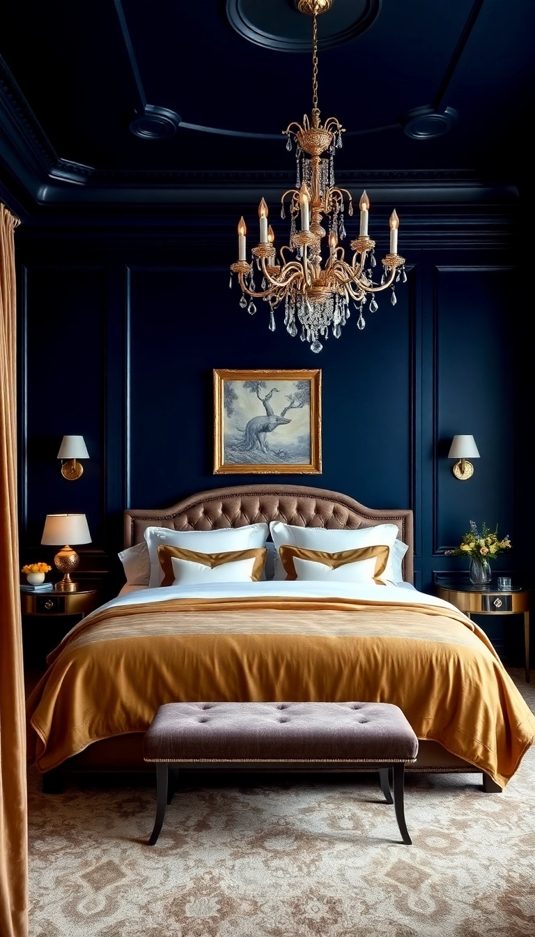 28 Paint Colors for Bedroom Ideas That Will Transform Your Space (You Won't Believe #14!) - 7. Deep Navy Blue