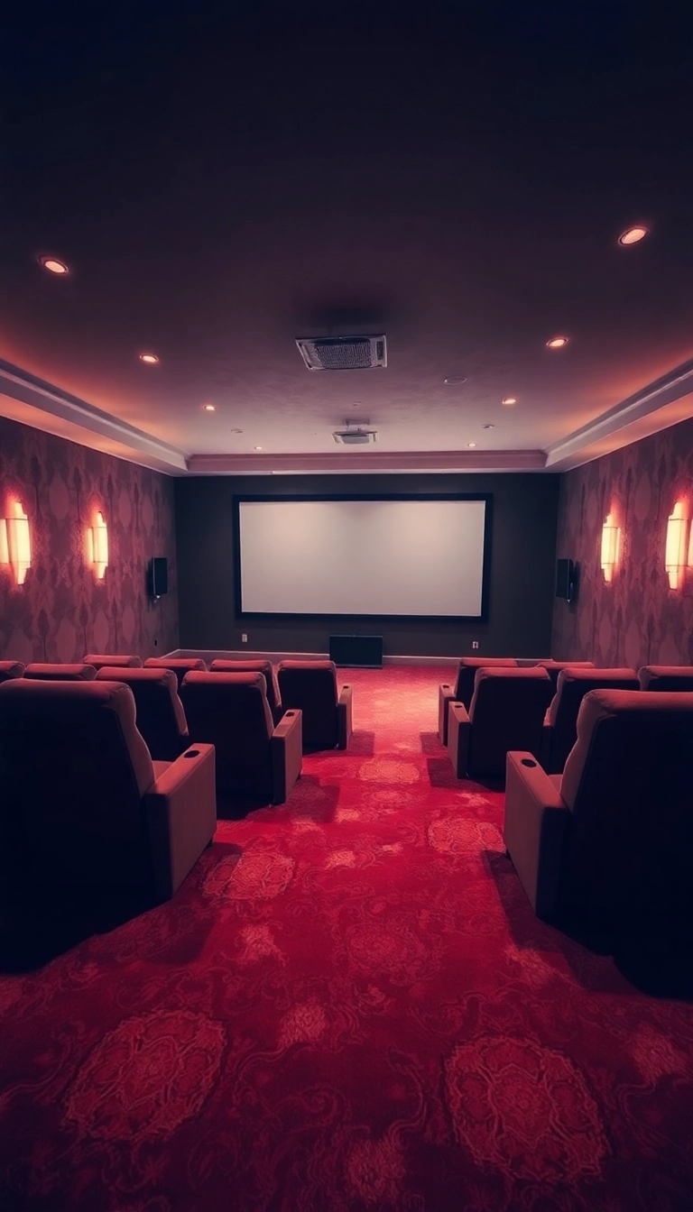 28 Cozy Small Theatre Room Ideas Your Friends Will Envy (Don't Miss #17!) - 14. Wall-to-Wall Carpeting