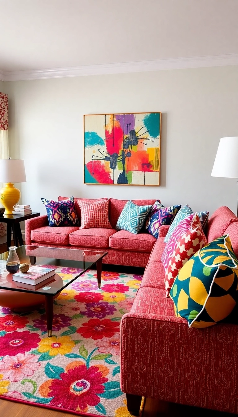 26 Best Living Room Decor Ideas That’ll Transform Your Space! - 16. Bold Patterns