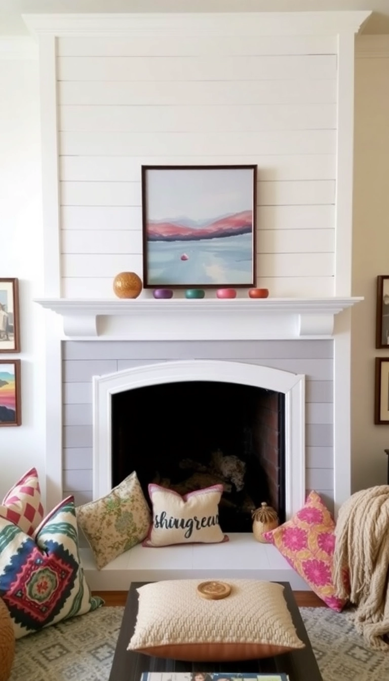 28 Stunning Shiplap Fireplace Ideas That'll Transform Your Living Space! - 5. Two-Toned Shiplap