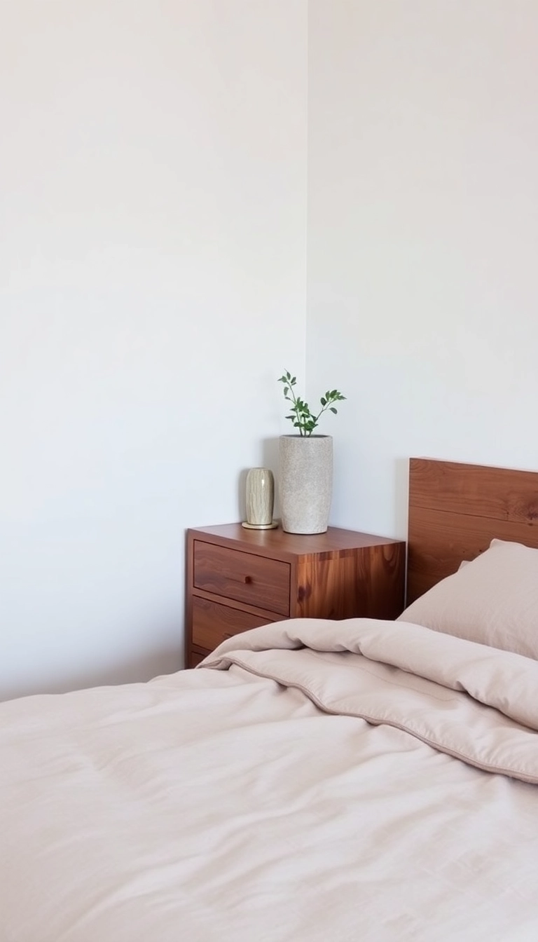 22 Minimalist Bedroom Inspiration Ideas That Will Transform Your Space! - 4. Natural Materials