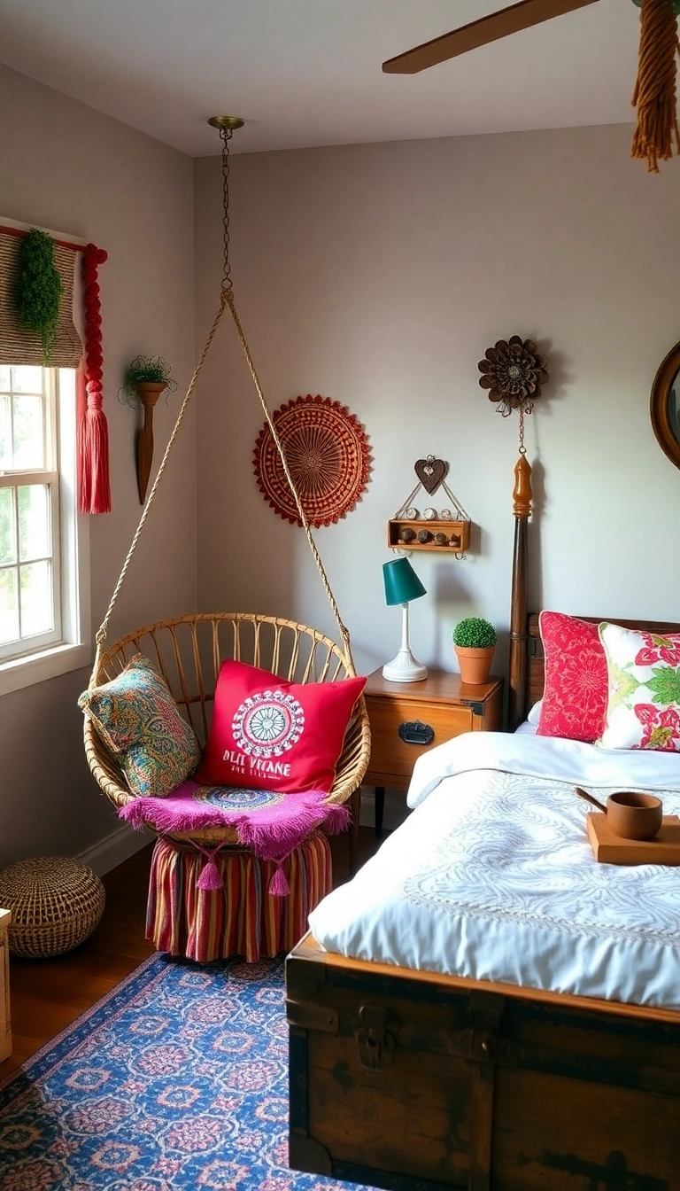 22 Boho Bedroom Ideas That'll Turn Your Space into a Cozy Oasis (You Won't Believe #15!) - 15. Unexpected Decor