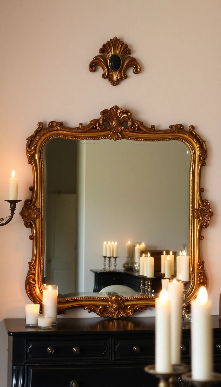 21 Dark Romantic Bedroom Ideas That'll Ignite Your Passion (You Won't Believe #9!) - 14. Elegant Mirrors