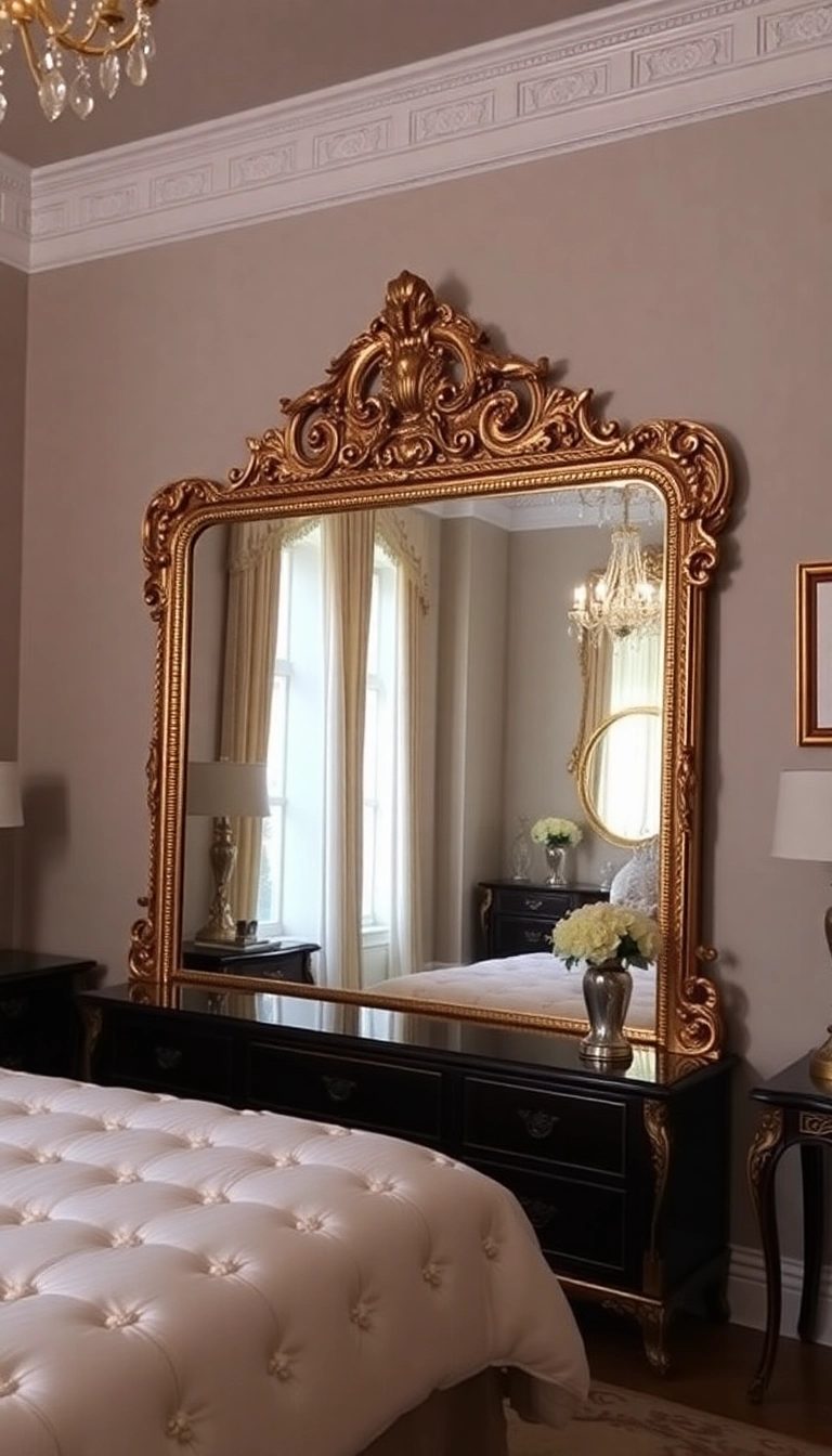 29 Luxurious Bedroom Ideas That'll Make You Feel Like Royalty! - 11. Glamorous Mirrors