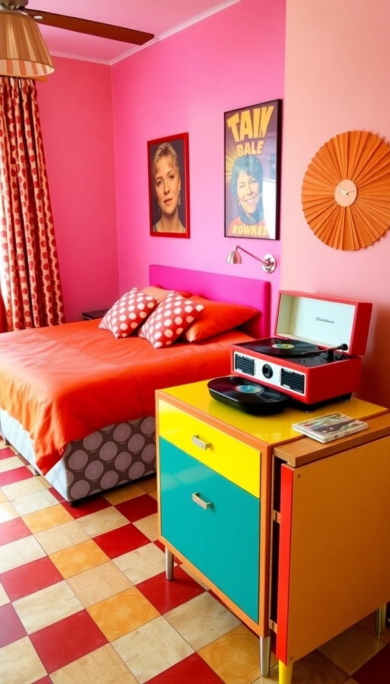 20 Awesome Bedroom Ideas That'll Make You Want to Redecorate Immediately! - 11. Retro Vibes