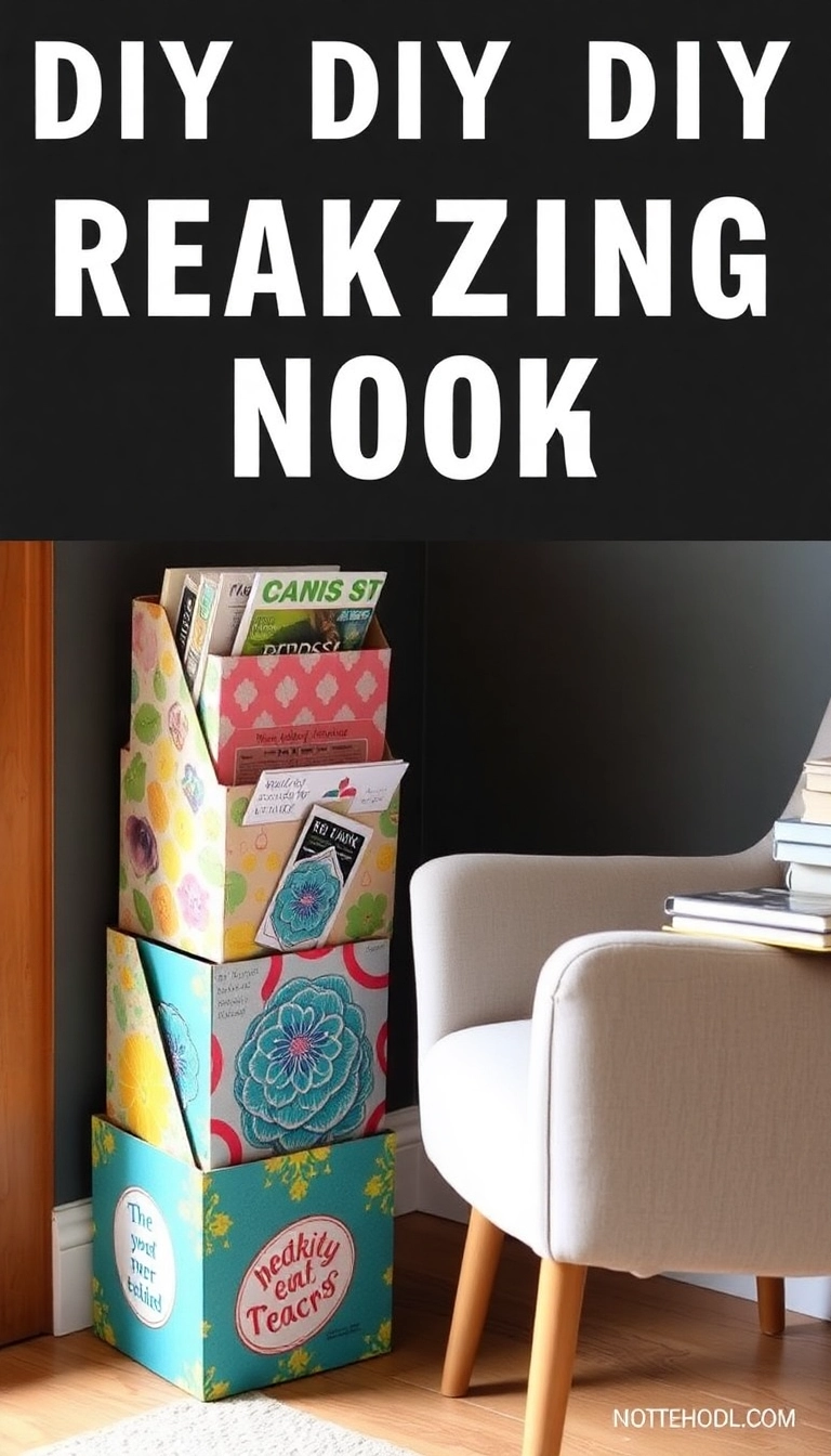 21 Dollar Store Organizing Ideas to Transform Your Home - 7. Easy-to-Make Magazine Holders