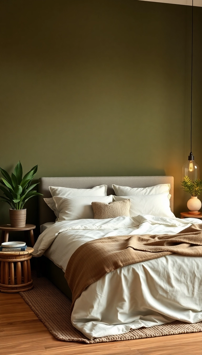 28 Paint Colors for Bedroom Ideas That Will Transform Your Space (You Won't Believe #14!) - 21. Earthy Olive Green