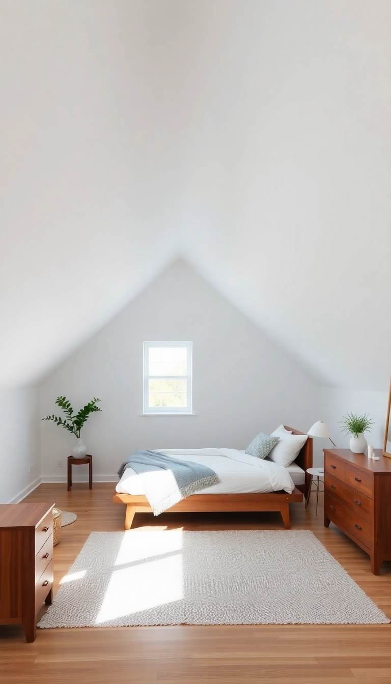 26 Attic Bedroom Angled Ceilings Ideas You Never Knew You Needed! - 3. Scandinavian Minimalism