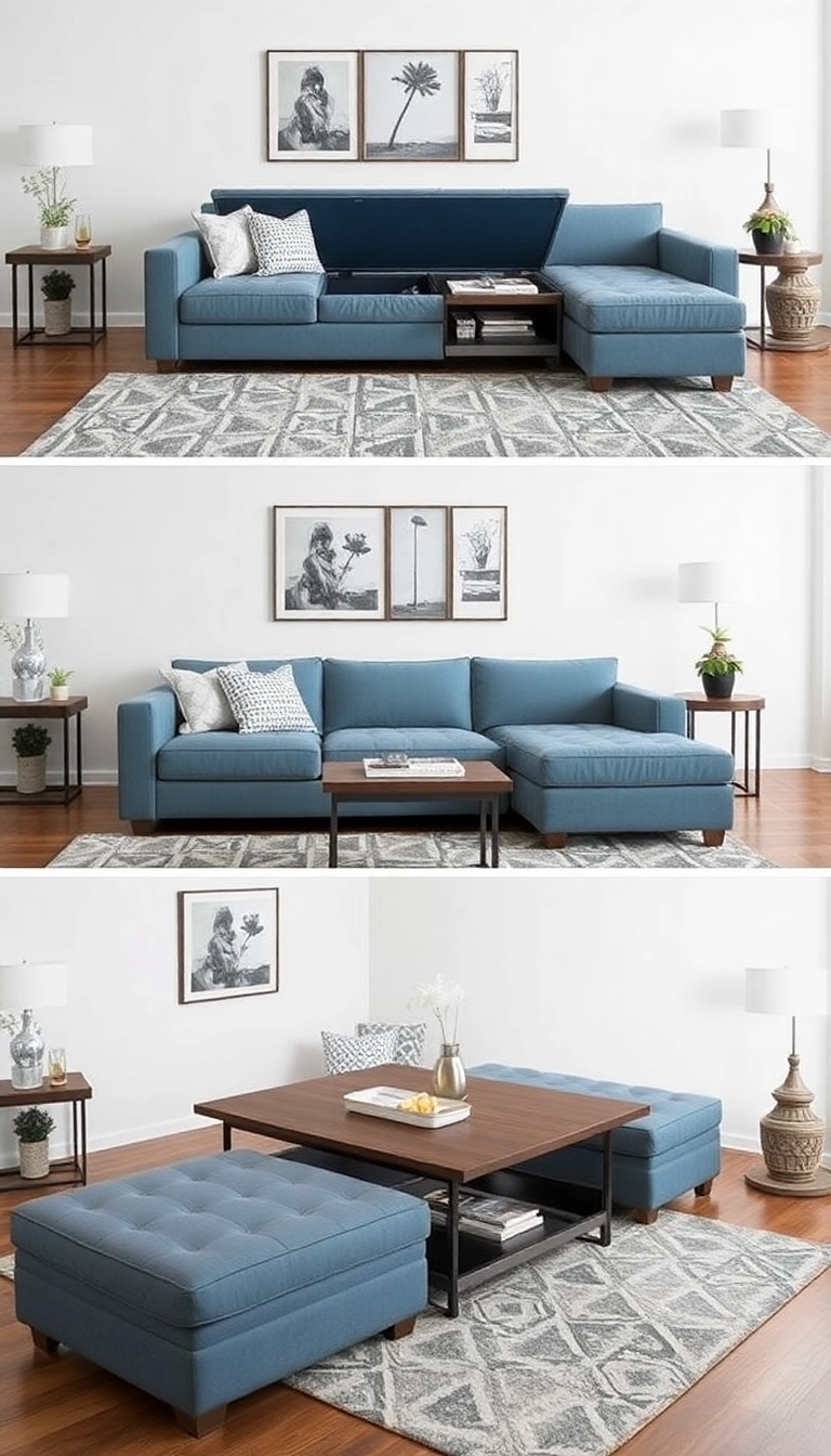 26 Best Living Room Decor Ideas That’ll Transform Your Space! - 12. Multi-Functional Furniture