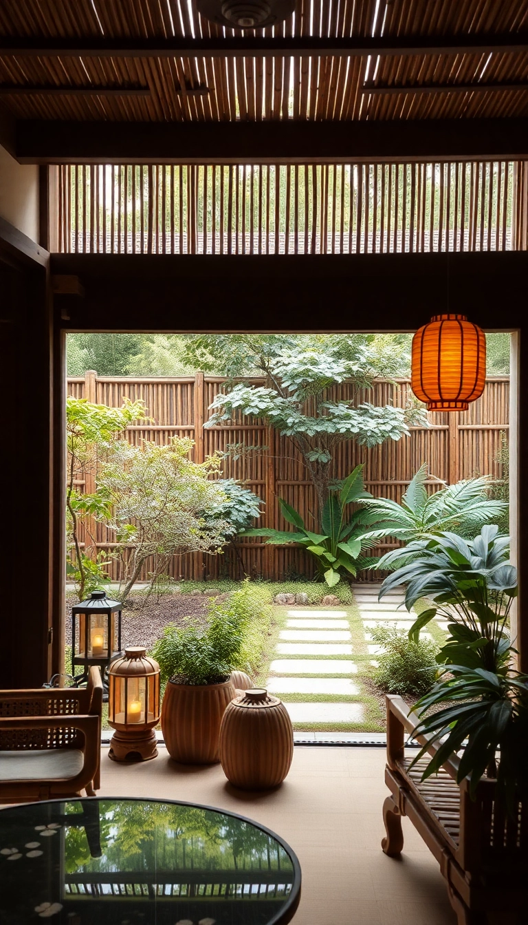 25 Japanese Courtyard Homes That'll Transform Your Outdoor Living Experience (You Won't Believe #12!) - 7. Bamboo Accents: Nature's Touch