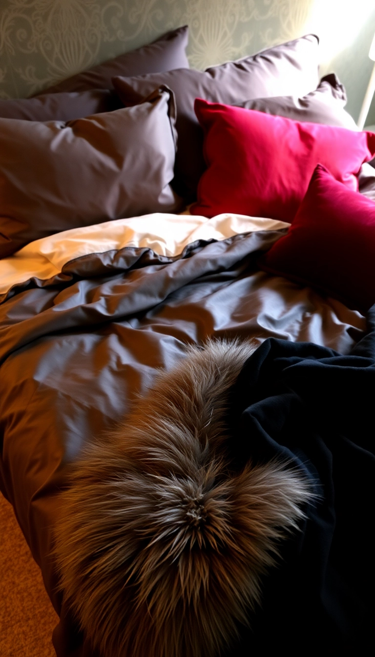 21 Dark Romantic Bedroom Ideas That'll Ignite Your Passion (You Won't Believe #9!) - 9. Sensual Bedding Layers