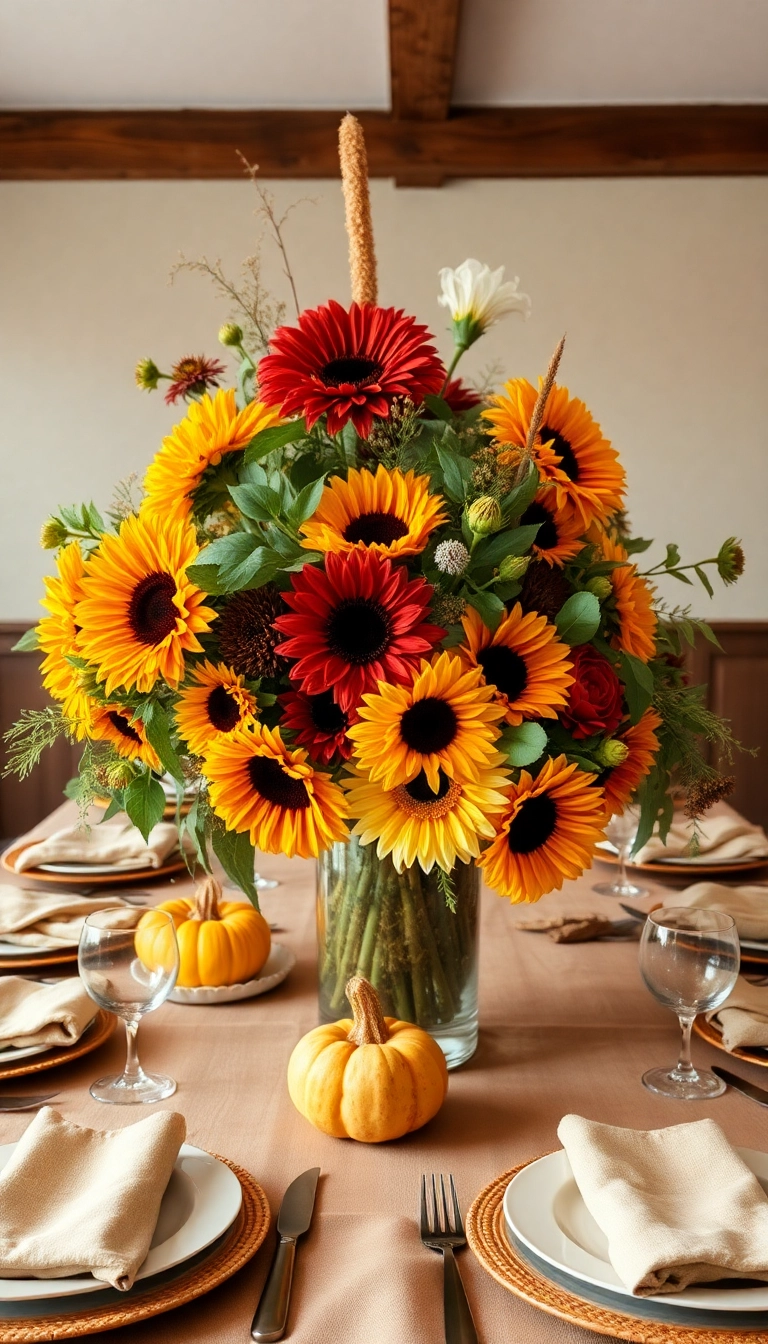 22 Friendsgiving Tablescape Ideas That'll Make Your Guests Say 'WOW!' - 10. Nature-Inspired Centerpiece