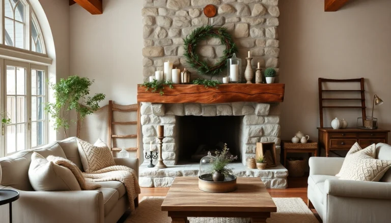 24 Rustic Farmhouse Fireplace Ideas That Will Make Your Home Feel Like a Cozy Retreat!