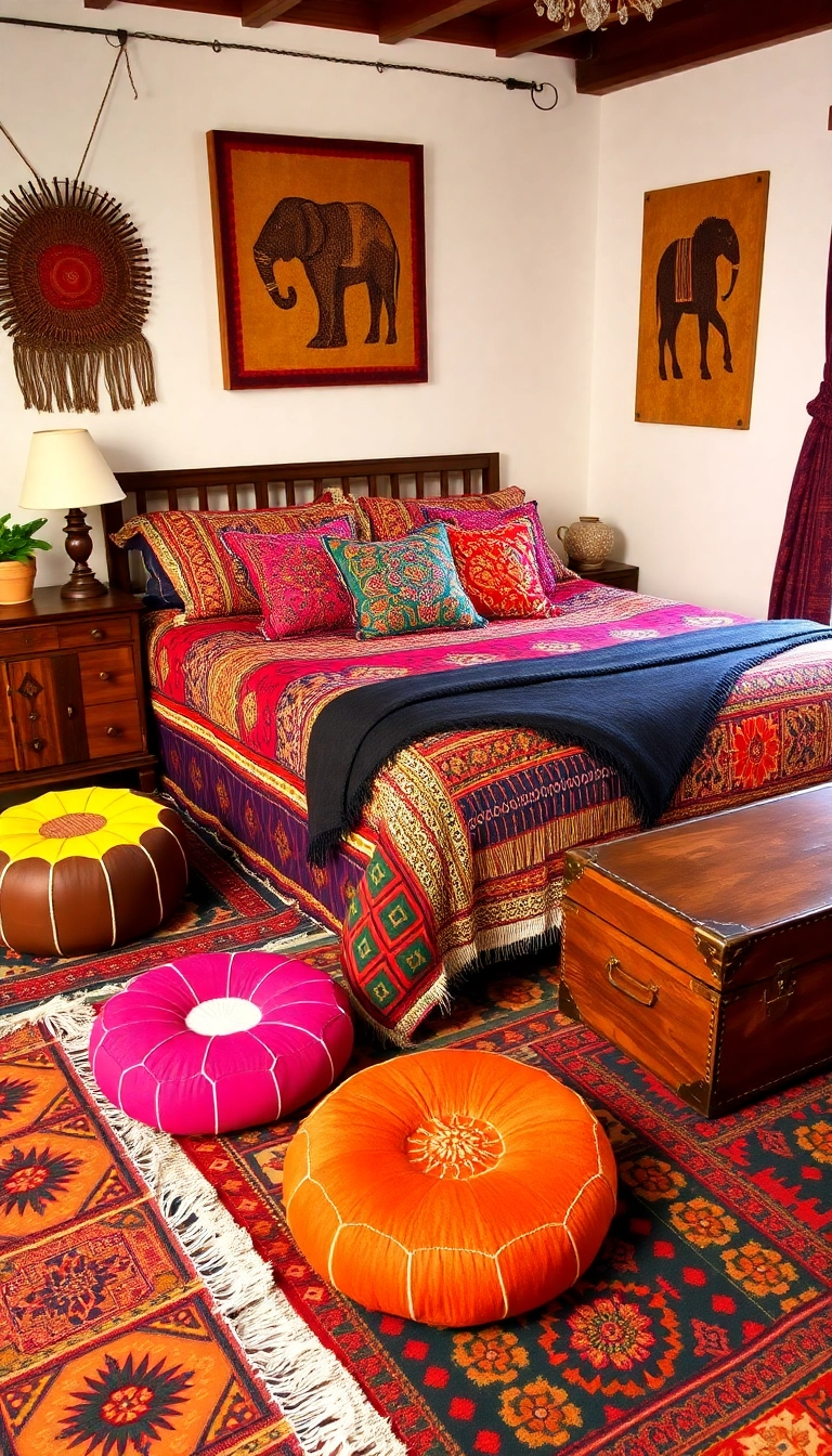 25 Boho Bedroom Inspirations for a Cozy Retreat (Wait Until You See #12!) - 4. Global Influences