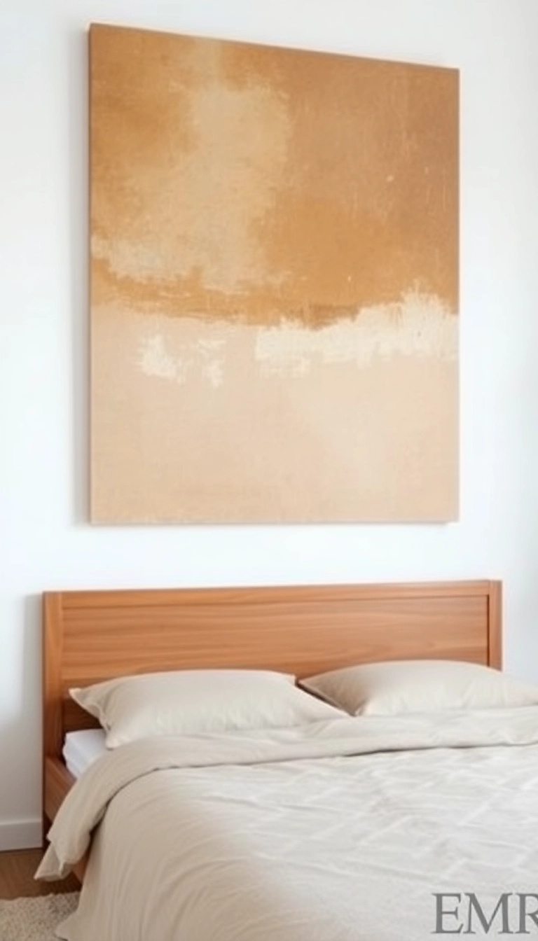 22 Minimalist Bedroom Inspiration Ideas That Will Transform Your Space! - 3. Minimalist Art