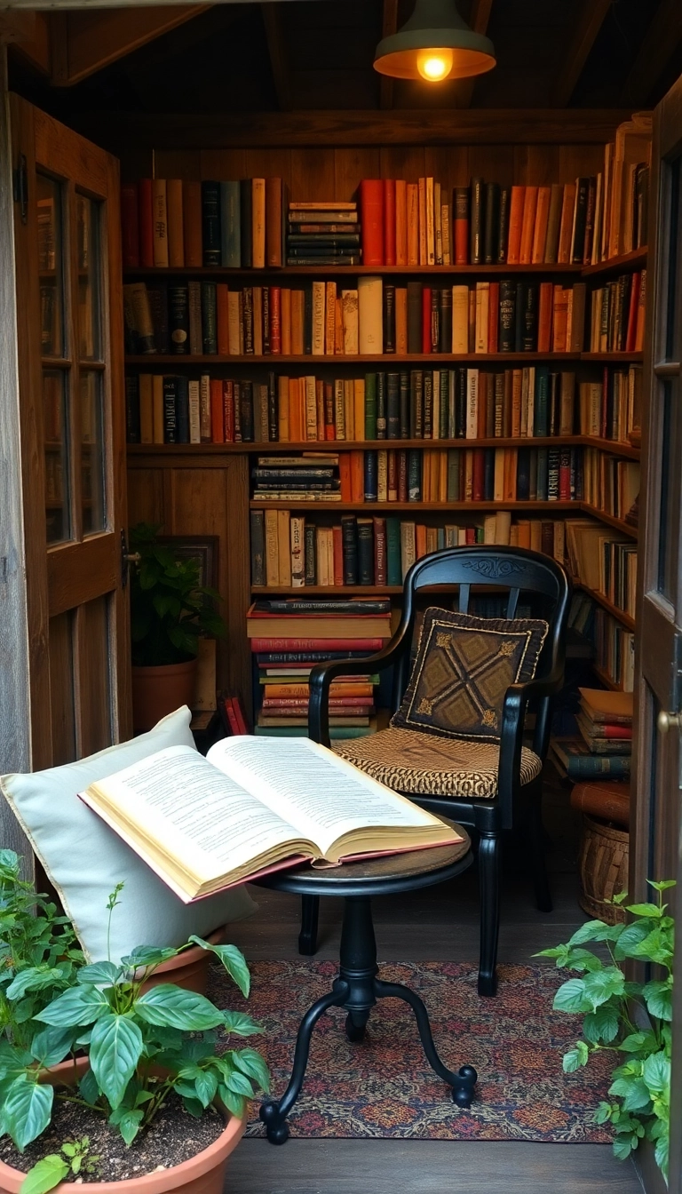 23 Japanese Style Garden Reading Nooks That Will Make You Want to Escape & Read Forever! - 15. Rustic Garden Shed Retreat