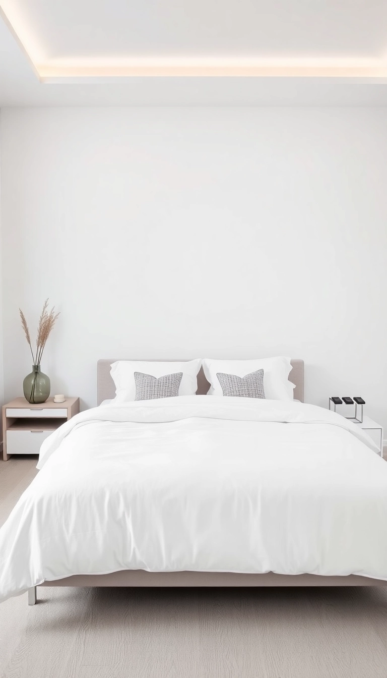 32 Bedding Inspo Ideas That'll Turn Your Bedroom into a Dreamy Oasis! - 14. Minimalism