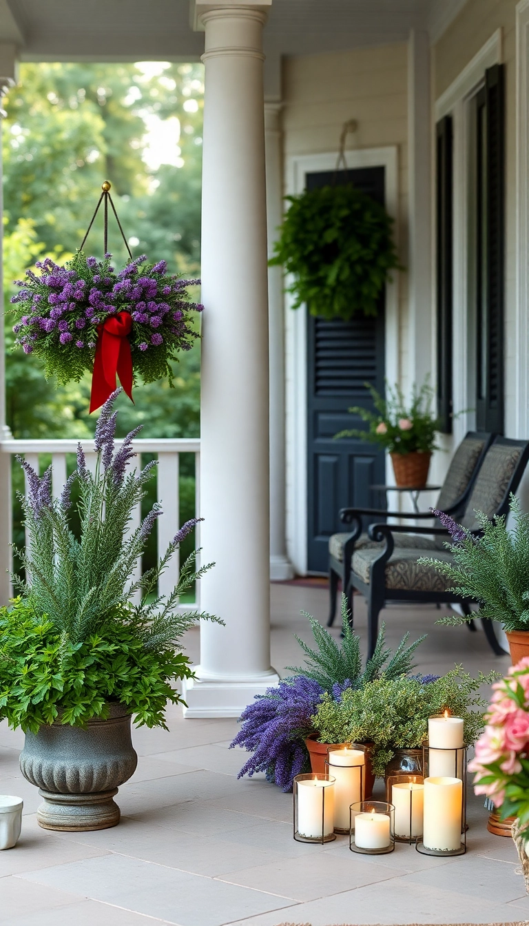 23 Southern Front Porch Ideas for Every Season (Don't Miss #5!) - 21. Seasonal Scent Scape