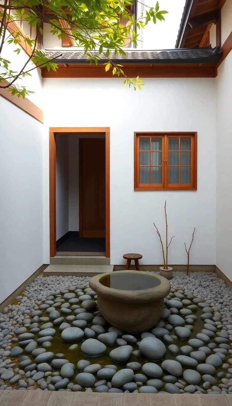 28 Modern Japanese Homes With Courtyard Gardens That Redefine Serenity! - 1. Minimalist Zen Retreat