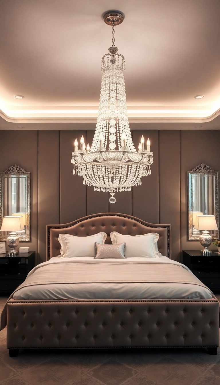 22 Elegant Bedroom Ideas That Will Transform Your Space into a Dreamy Oasis! - 4. Statement Lighting Fixtures