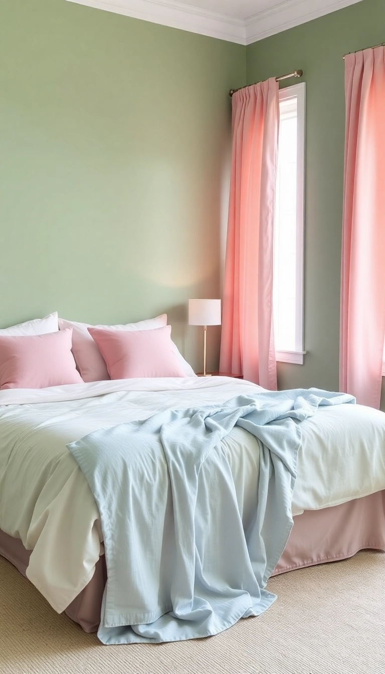 20 Sage Green Bedroom Ideas That'll Transform Your Space into a Serene Retreat! - 4. Soft Pastel Accents