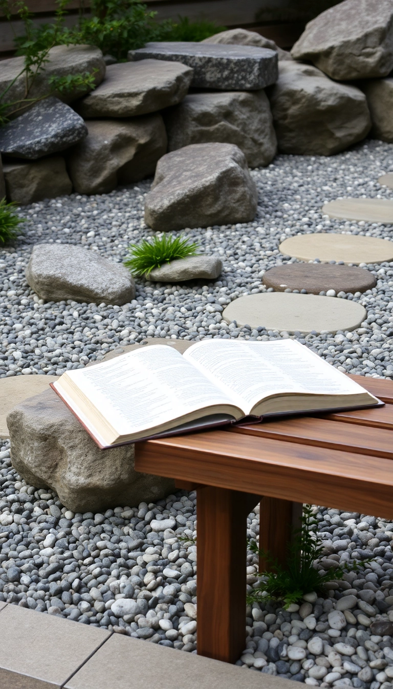 23 Japanese Style Garden Reading Nooks That Will Make You Want to Escape & Read Forever! - 6. Tranquil Rock Garden