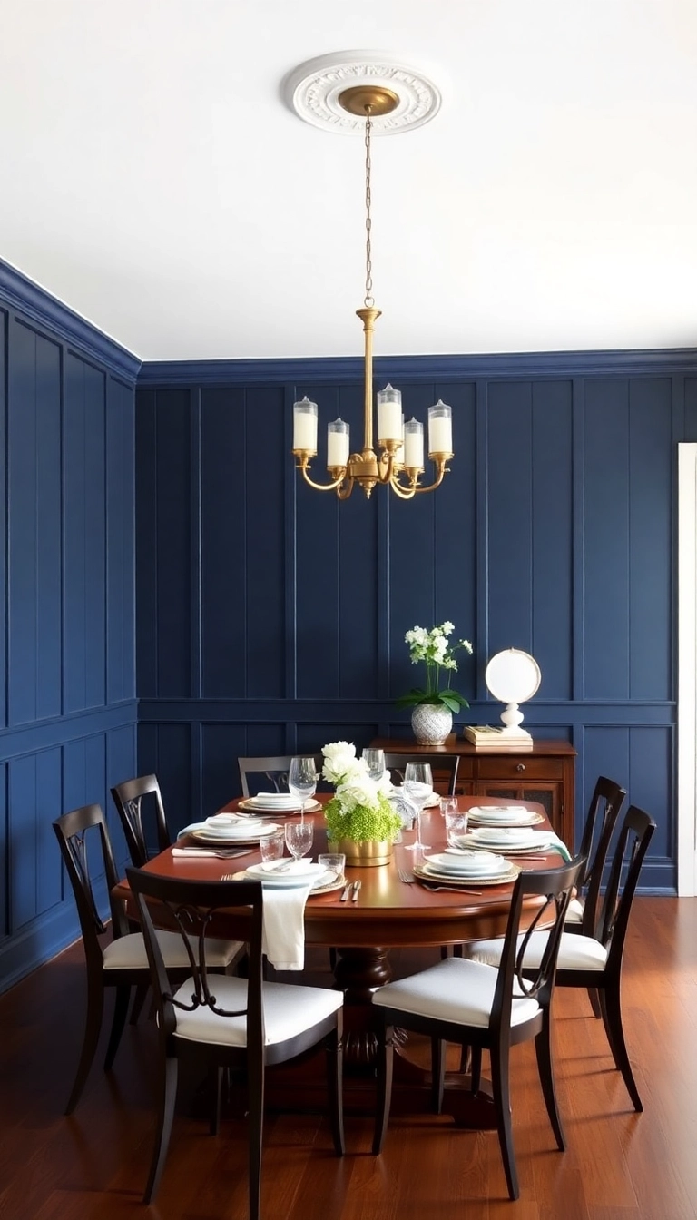 23 Board And Batten Wall Ideas That'll Transform Your Space Instantly! - 2. Bold Navy Blue Accent