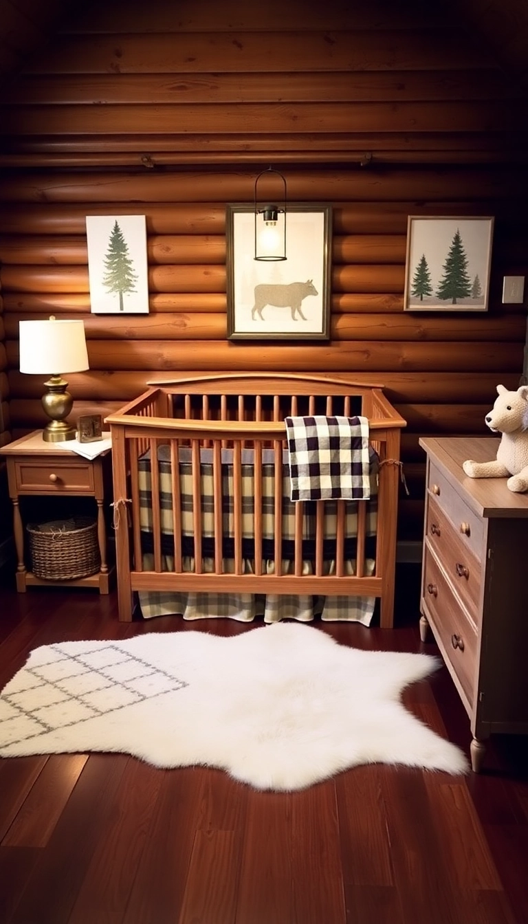 26 Baby Girl Nursery Ideas That'll Make You Say 'Aww!' (You Won't Believe #14!) - 17. Cozy Cabin Retreat