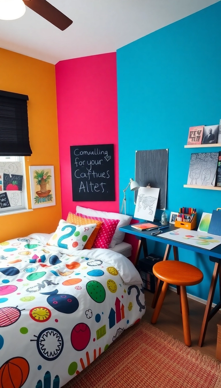 24 Preteen Boys Bedroom Ideas That’ll Make Him Feel Like a King! - 6. Artistic Expression