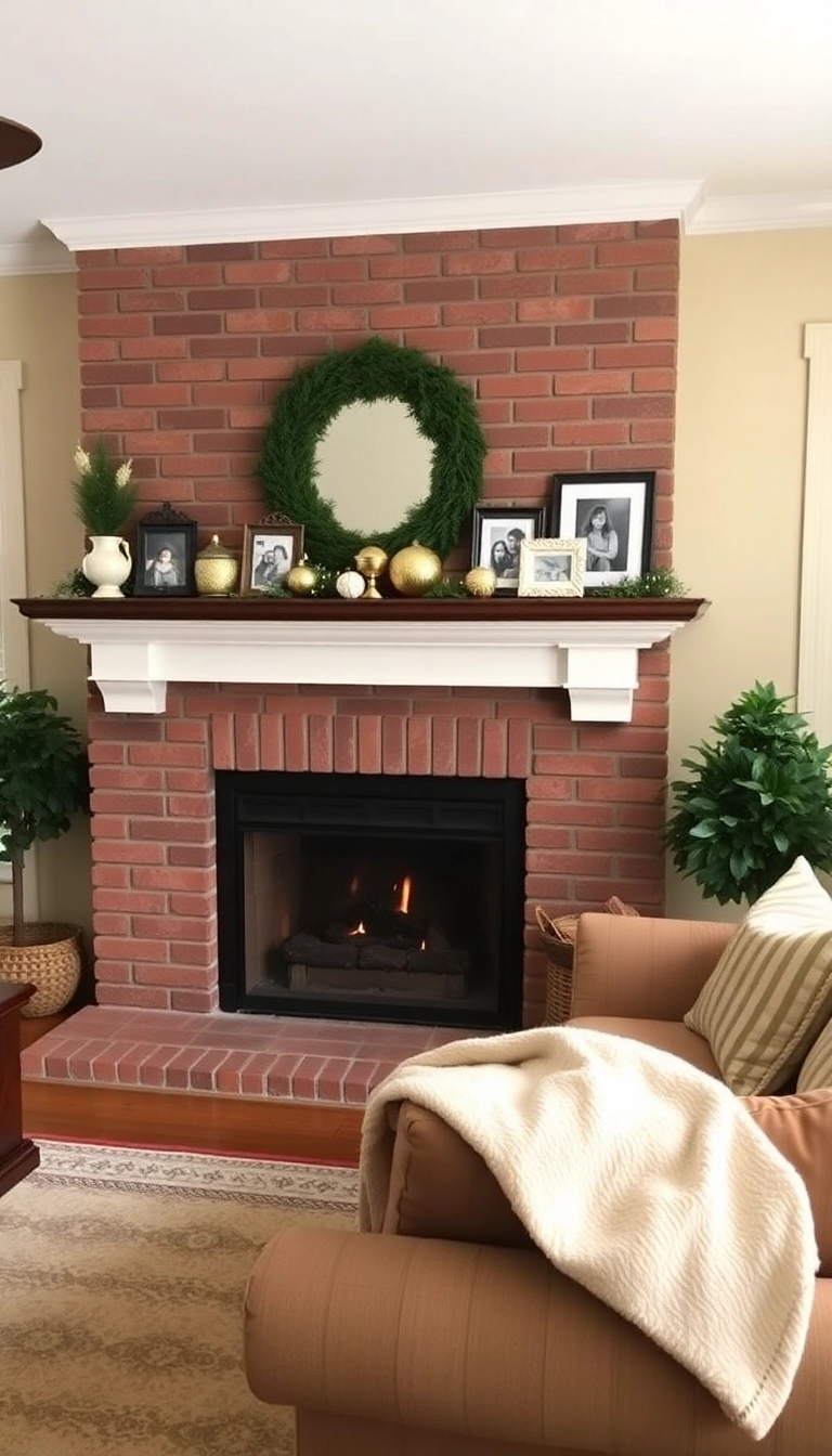 27 Fireplace Ideas for Your Living Room That Will Make You Fall in Love Again! - 10. Traditional Brick Fireplace