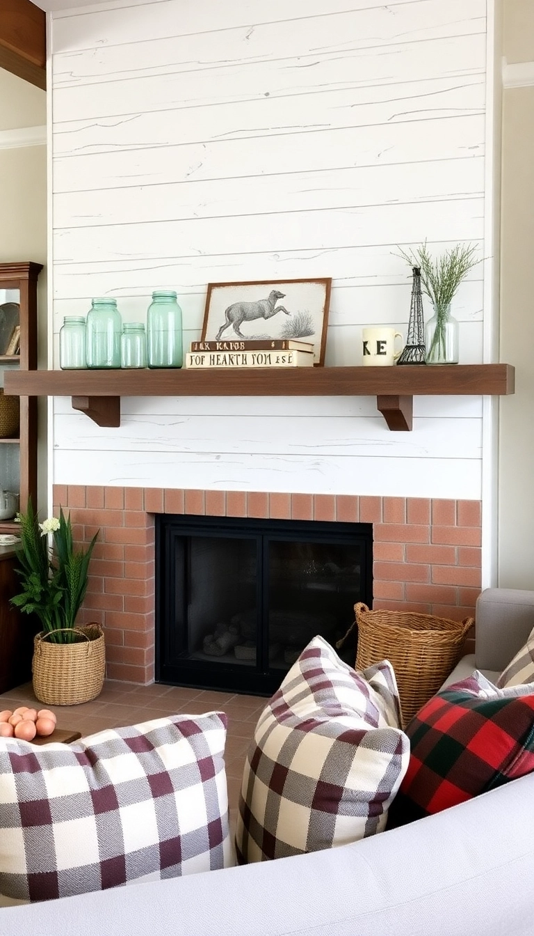 28 Stunning Shiplap Fireplace Ideas That'll Transform Your Living Space! - 3. Rustic Farmhouse Style