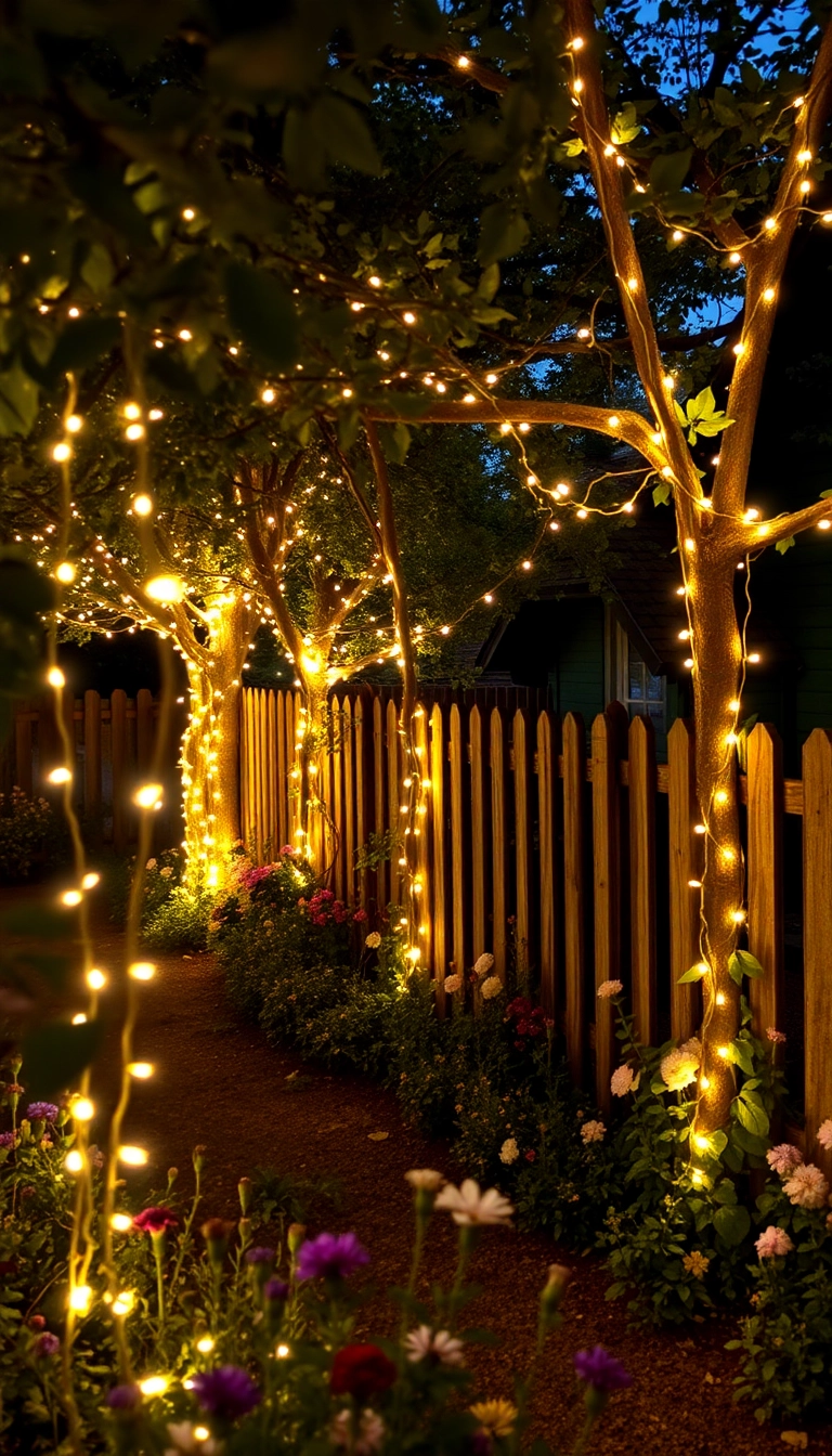 28 Cottage Garden Inspirations You’ll Wish You Knew Sooner (Wait Until You See #14!) - 16. Fairy Light Magic