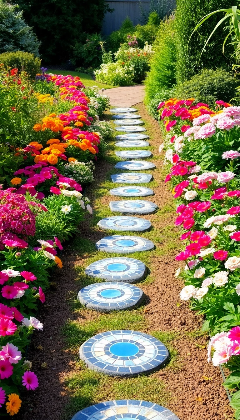 26 DIY Backyard Landscaping Makeovers That'll Transform Your Outdoor Space (You Won't Believe #15!) - 4. Charming Pathway with Stepping Stones