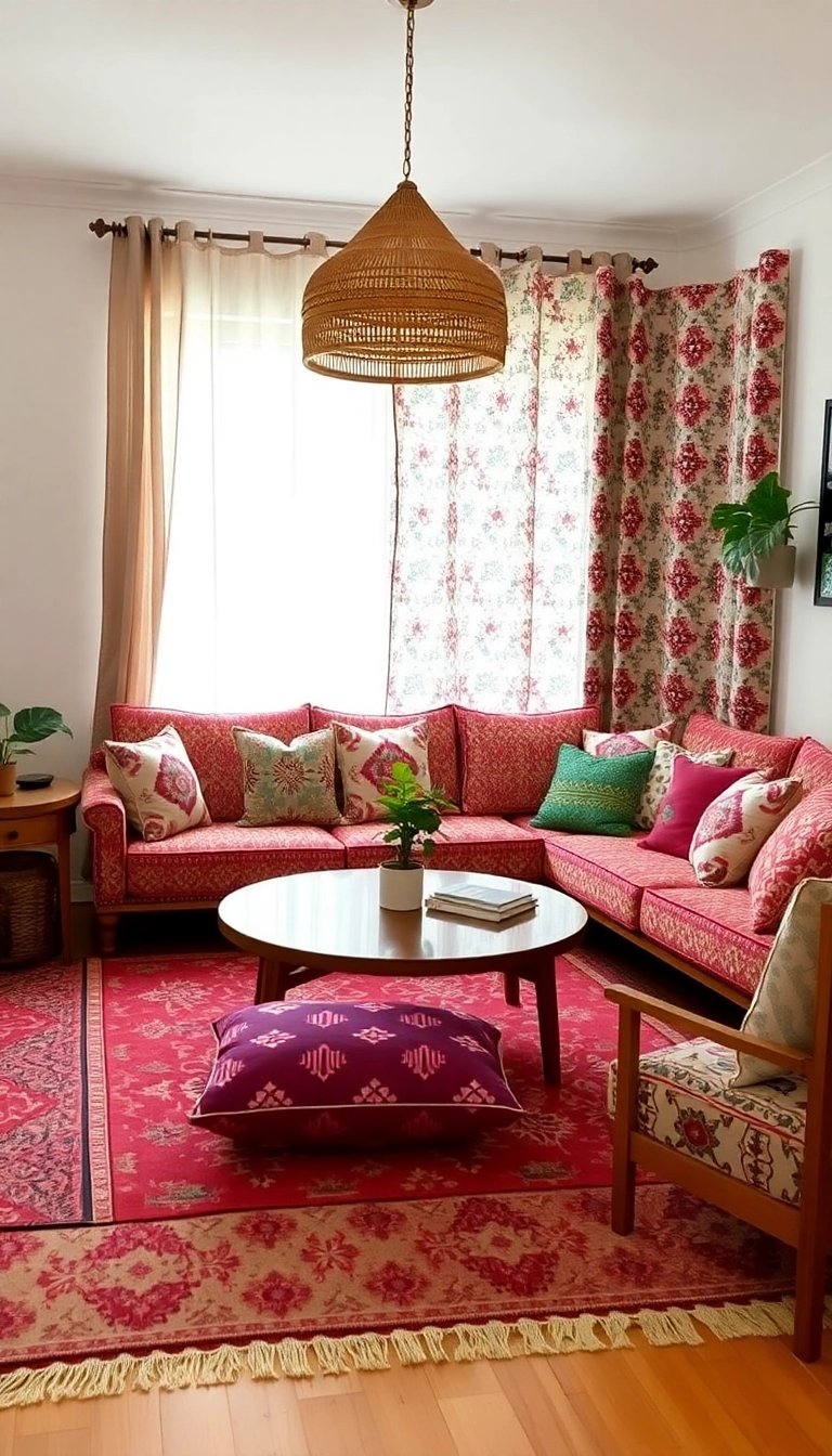 23 Boho Living Room Ideas to Transform Your Space into a Cozy Oasis (You Won't Believe #6!) - 20. Playful Patterns