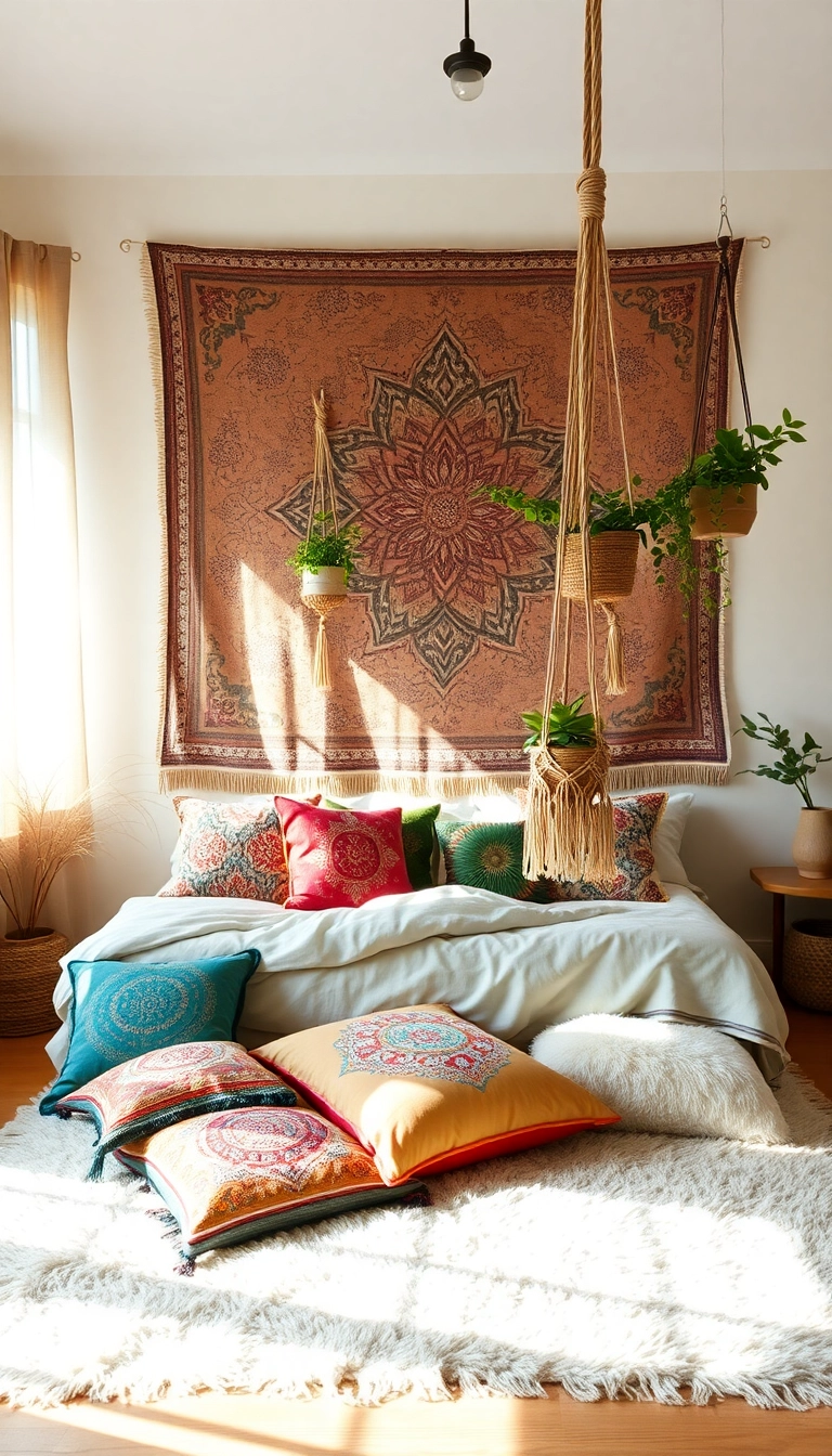 29 Teen Bedroom Design Ideas That'll Make You Want to Redecorate Immediately! - 1. Bohemian Bliss